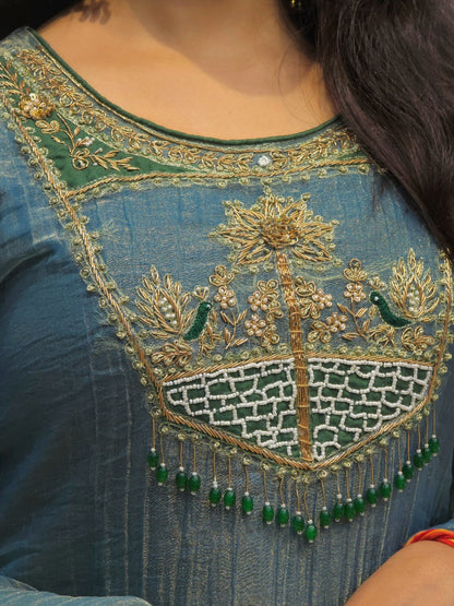 Alia Designer Blue Ethnic Suit with Dupatta