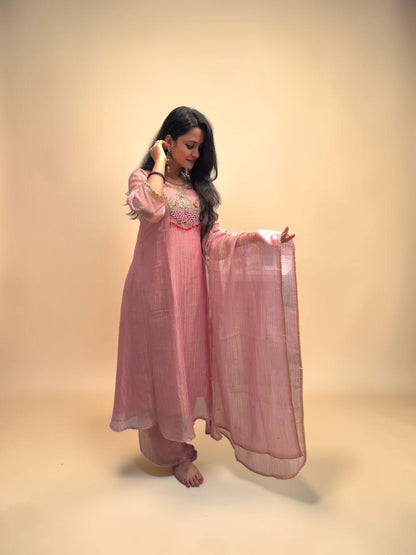 Alia Designer Pink Ethnic Suit with Dupatta