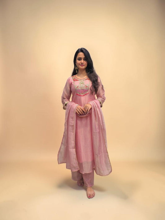 Alia Designer Pink Ethnic Suit with Dupatta