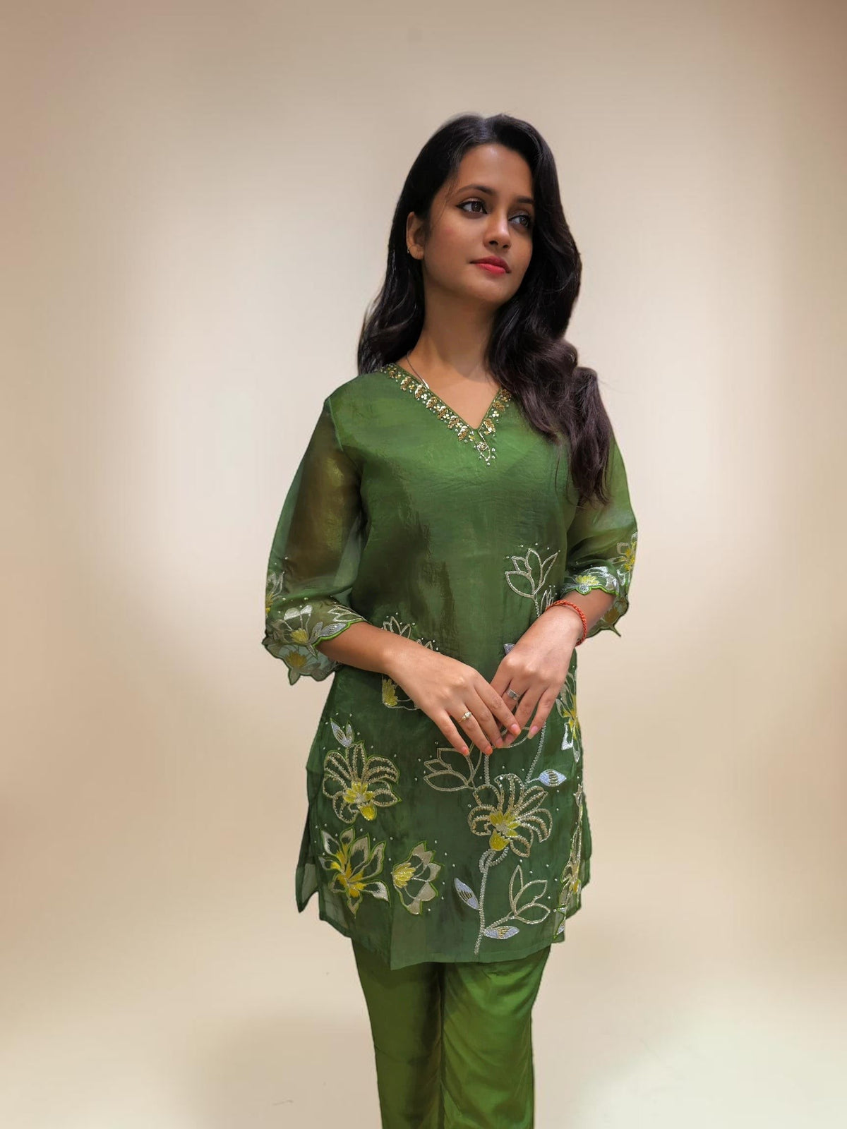 stylish green co-ord set for women – ethnic wear collection